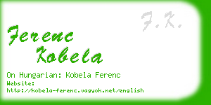 ferenc kobela business card